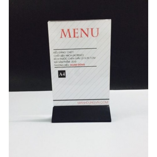 Menu mica để bàn